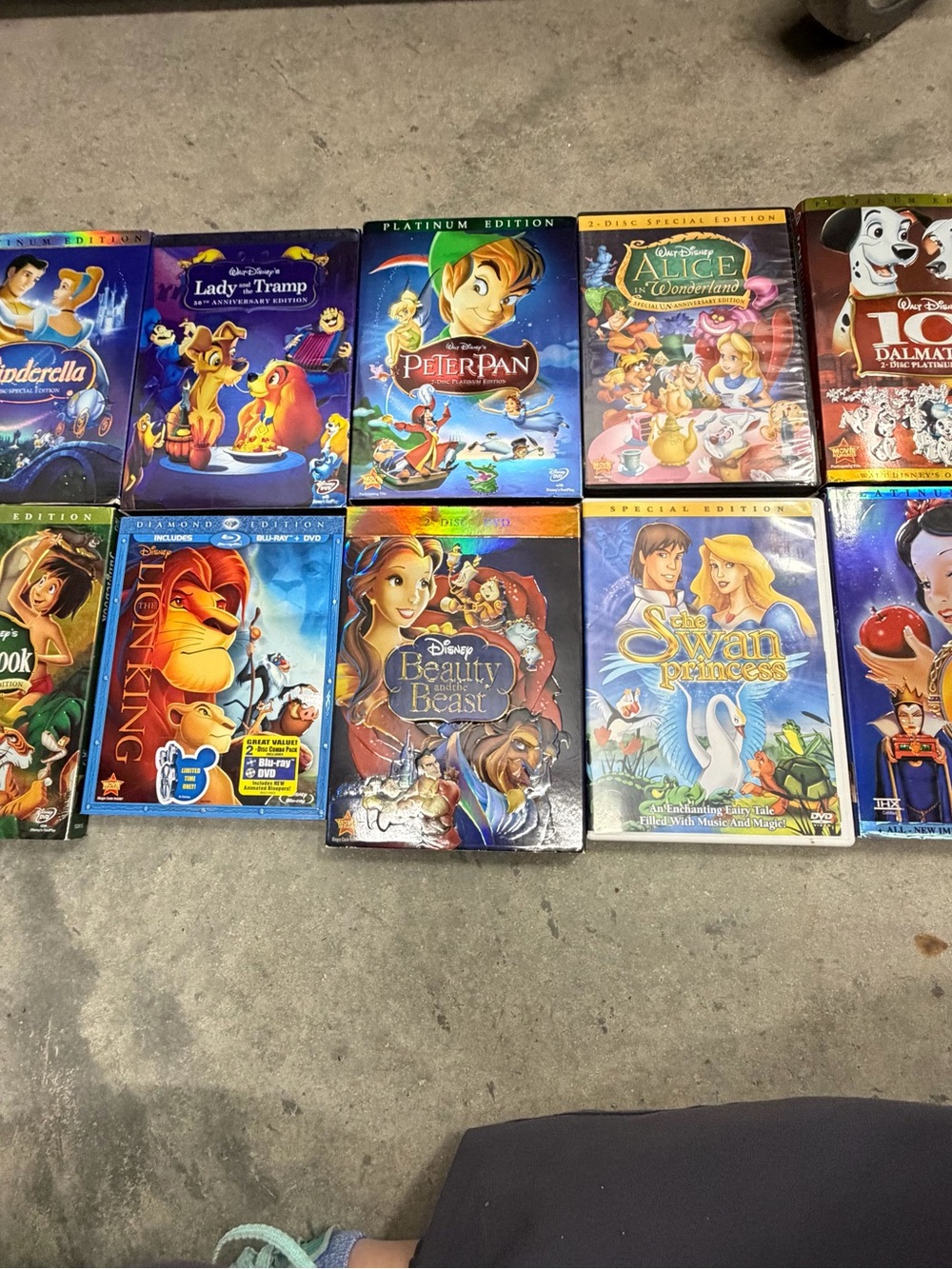 Disney DVD Blu-Ray Lot 10 Platinum Diamond Editions Slipcovers Classics